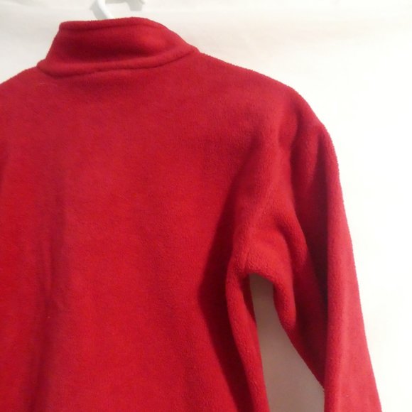 CITYSCAPE KIDS | size 8 | Red 1/4 Zip Fleece Embroidered Shirt | Made In Canada - Picture 11 of 12